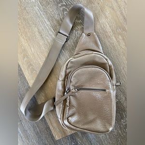 Taupe Co-Lab sling bag